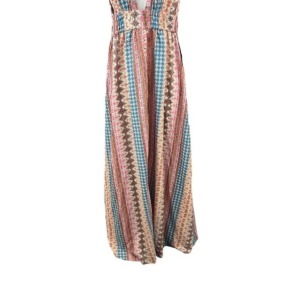 Lulus Maxin' Relaxin' Multi Print Maxi Dress Size Small NWT - Picture 7 of 10